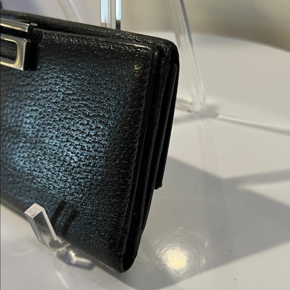 Gucci Black Leather Long Wallet with COA - Picture 5 of 12